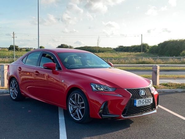 Lexus IS Saloon, Petrol Hybrid, 2017, Red