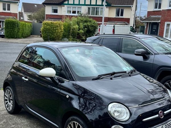 Fiat 500 Hatchback, Petrol, 2015, Black