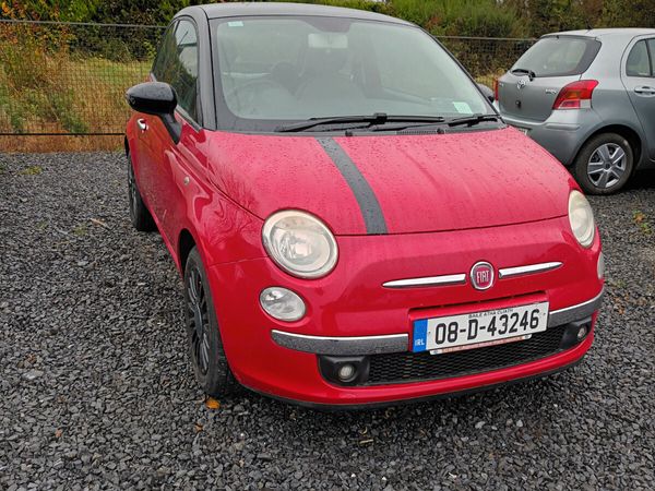 Fiat 500 Hatchback, Petrol, 2008, Red