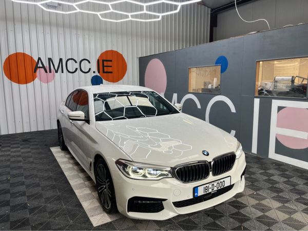 BMW 5-Series Saloon, Petrol Hybrid, 2018, White