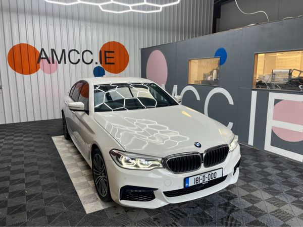 BMW 5-Series Saloon, Petrol Hybrid, 2018, White