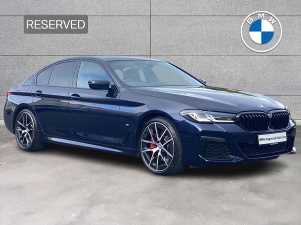 BMW 5-Series Saloon, Diesel Hybrid, 2021, Blue