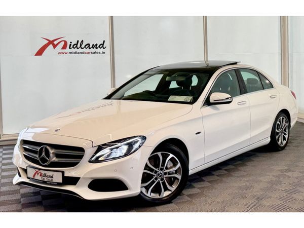 Mercedes-Benz C-Class Saloon, Petrol Hybrid, 2018, White