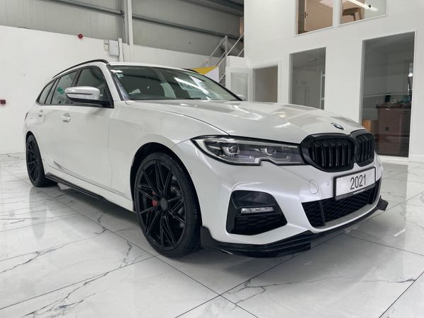 BMW 3-Series Estate, Petrol Hybrid, 2021, White