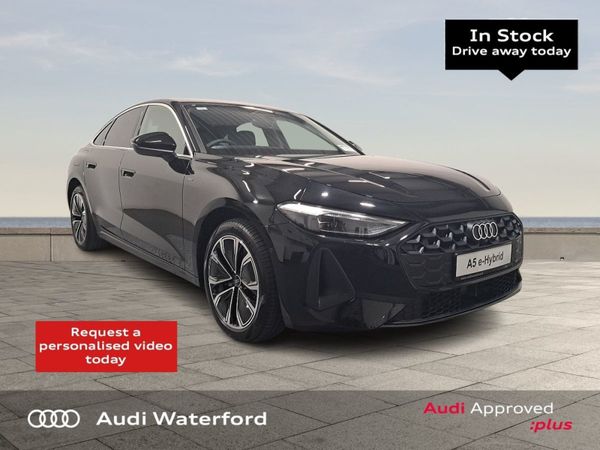 Audi A5 Saloon, Petrol Plug-in Hybrid, 2025, Black