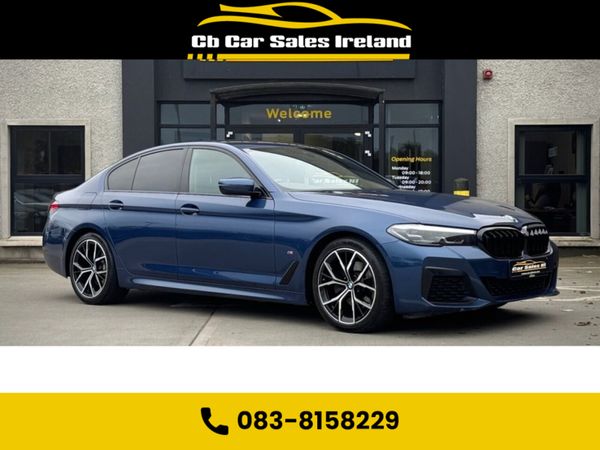 BMW 5-Series Saloon, Diesel Hybrid, 2021, Blue