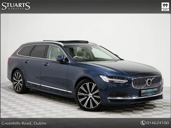 Volvo V90 Estate, Petrol Plug-in Hybrid, 2021, Blue
