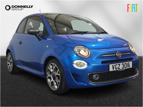 Fiat 500 Hatchback, Petrol, 2021, Blue