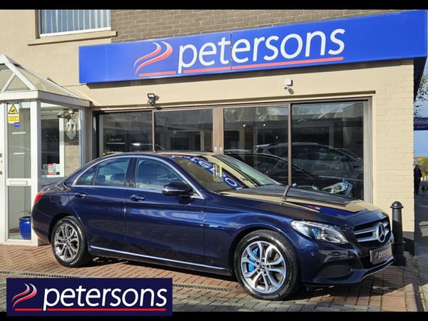 Mercedes-Benz C-Class Saloon, Petrol Hybrid, 2017, Blue