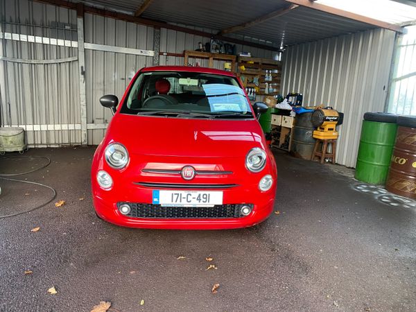 Fiat 500 Hatchback, Petrol, 2017, Red