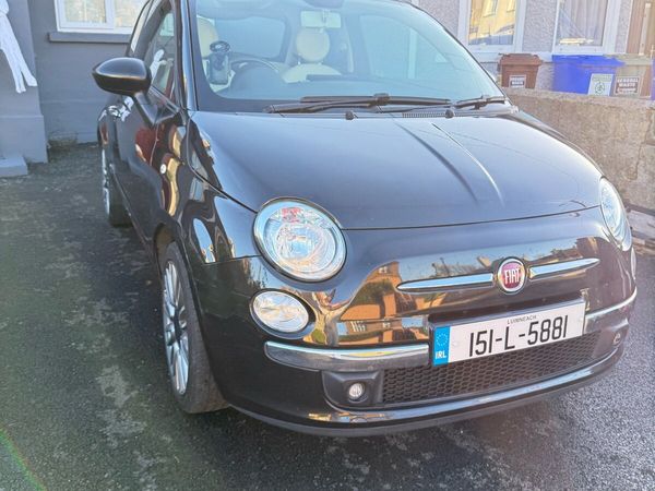 Fiat 500 Hatchback, Petrol, 2015, Black