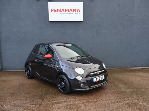 Fiat 500 Hatchback, Petrol, 2015, Black