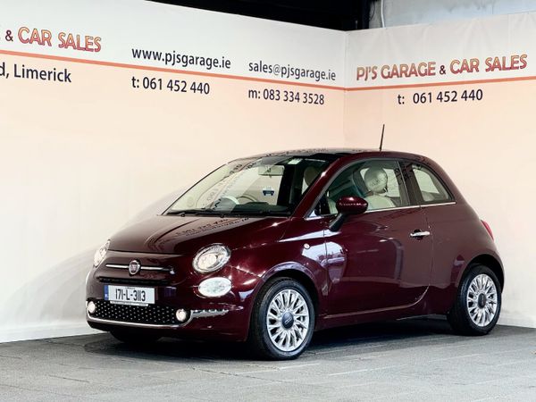Fiat 500 Hatchback, Petrol, 2017, Red