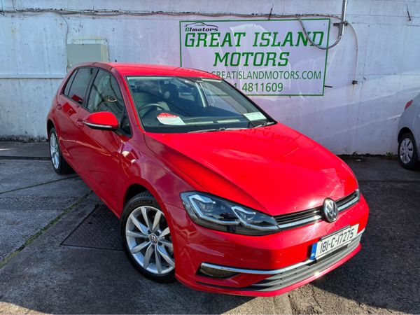 Volkswagen Golf Hatchback, Petrol, 2018, Red
