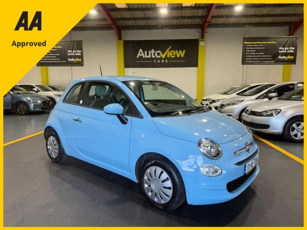 Fiat 500 Hatchback, Petrol, 2017, Blue