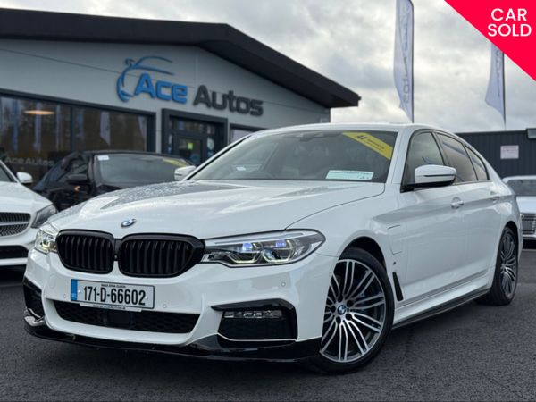 BMW 5-Series Saloon, Petrol Hybrid, 2017, White