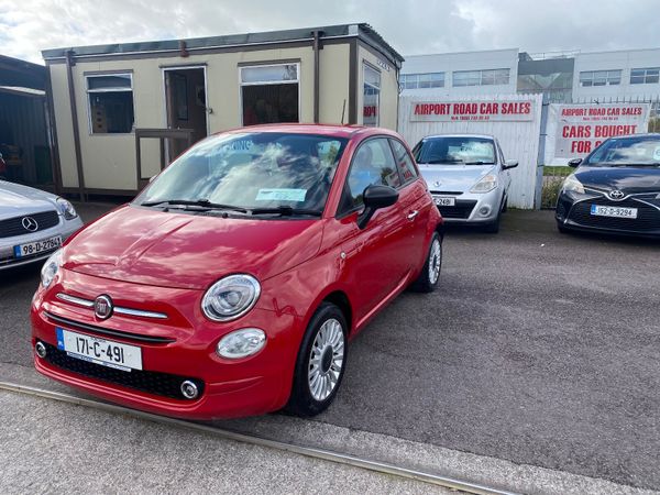 Fiat 500 Hatchback, Petrol, 2017, Red