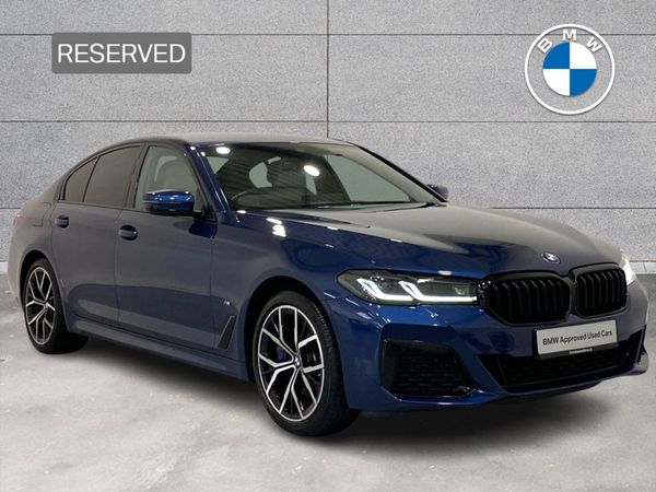 BMW 5-Series Saloon, Petrol Plug-in Hybrid, 2021, Blue