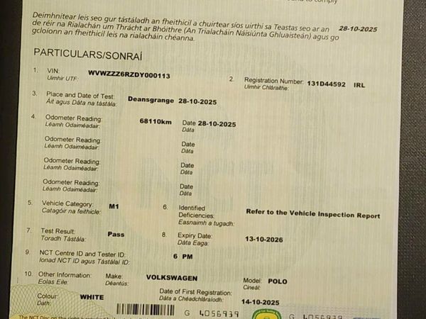 Volkswagen Polo Hatchback, Petrol, 2013, White