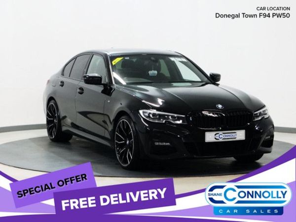 BMW 3-Series Saloon, Petrol Hybrid, 2021, Black