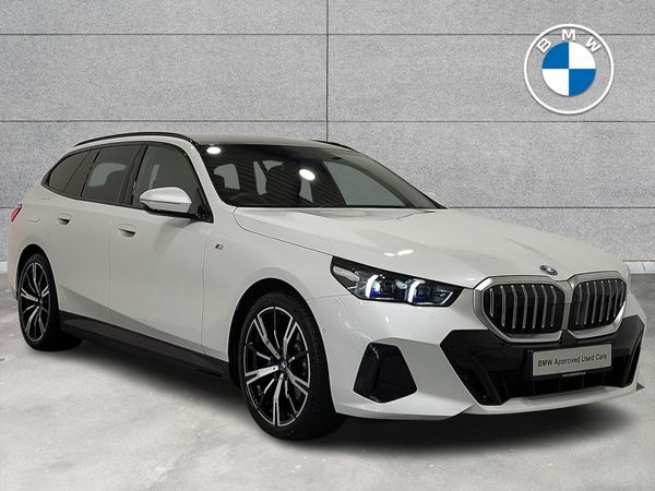 BMW 5-Series Estate, Petrol Hybrid, 2025, White