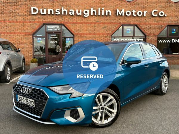 Audi A3 Hatchback, Petrol Plug-in Hybrid, 2022, Blue