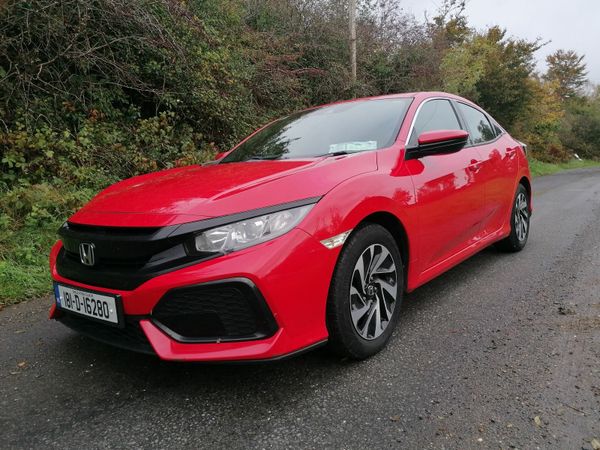 Honda Civic Hatchback, Petrol, 2018, Red