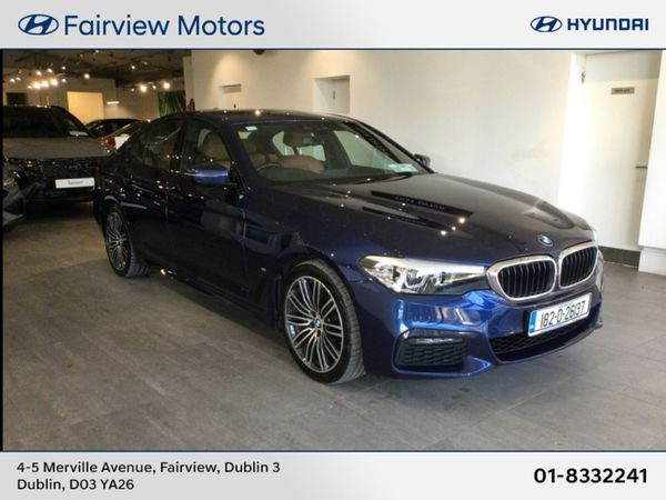 BMW 5-Series Saloon, Petrol Hybrid, 2018, Blue