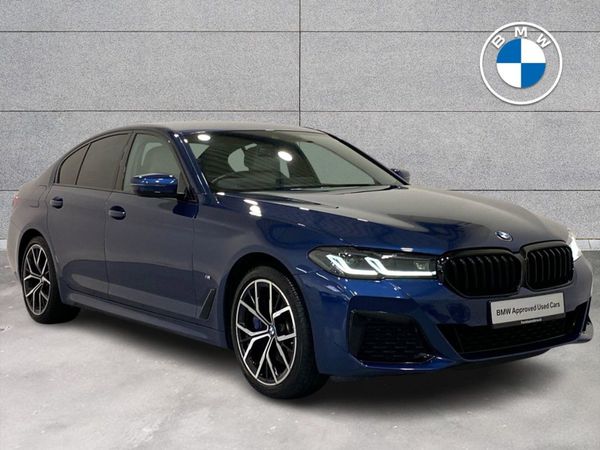 BMW 5-Series Saloon, Petrol Plug-in Hybrid, 2021, Blue