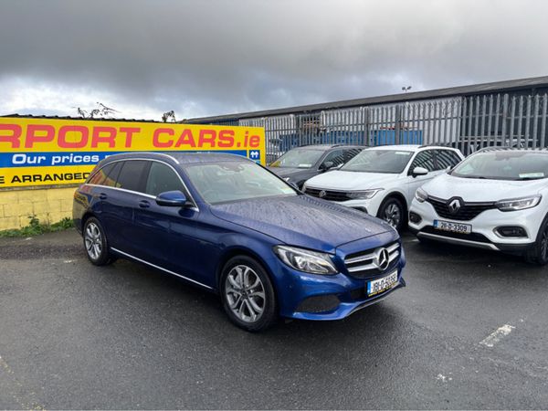 Mercedes-Benz C-Class Estate, Petrol Hybrid, 2018, Blue