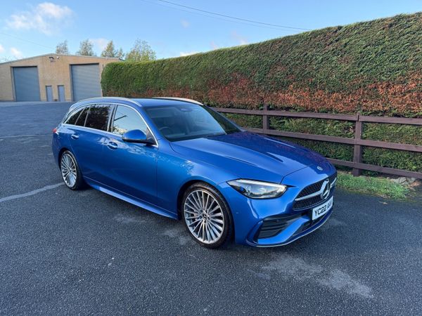 Mercedes-Benz C-Class Estate, Diesel Hybrid, 2022, Blue