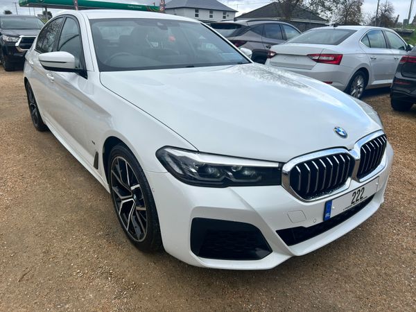 BMW 5-Series Saloon, Diesel Hybrid, 2022, White