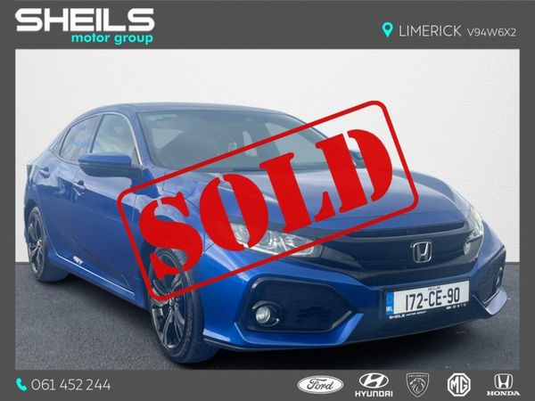 Honda Civic Hatchback, Petrol, 2017, Blue