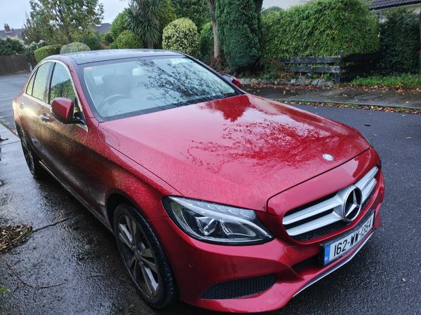 Mercedes-Benz C-Class Saloon, Petrol Plug-in Hybrid, 2016, Red