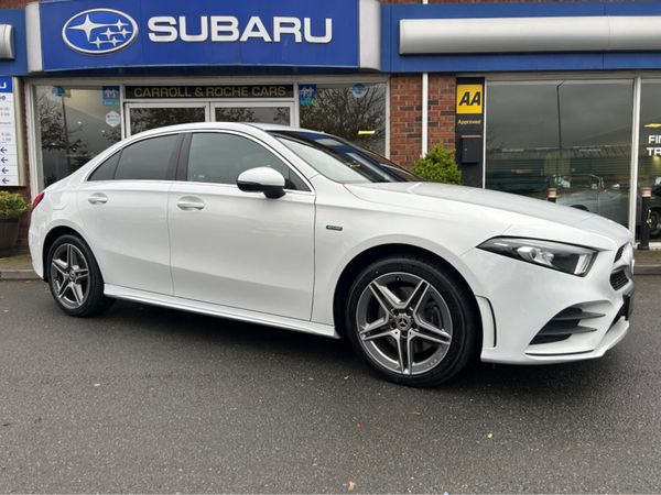 Mercedes-Benz A-Class Saloon, Petrol Hybrid, 2021, White