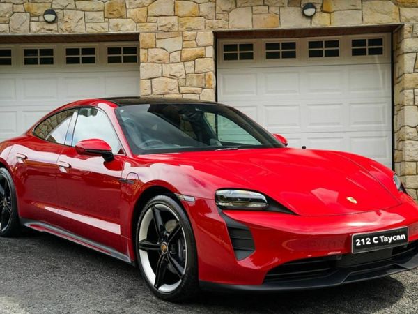 Porsche Taycan Saloon, Electric, 2021, Red