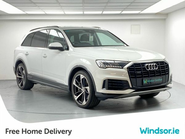 Audi Q7 SUV, Petrol Plug-in Hybrid, 2021, White