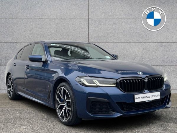 BMW 5-Series Saloon, Petrol Plug-in Hybrid, 2021, Blue