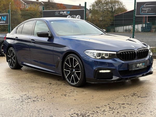 BMW 5-Series Saloon, Petrol Hybrid, 2018, Blue