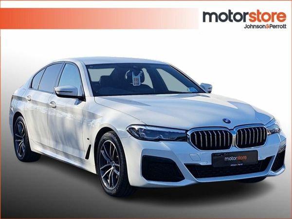 BMW 5-Series Saloon, Petrol Plug-in Hybrid, 2021, White
