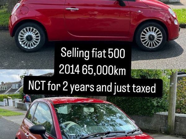 Fiat 500 Hatchback, Petrol, 2014, Red