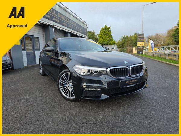 BMW 5-Series Saloon, Petrol Hybrid, 2017, Black