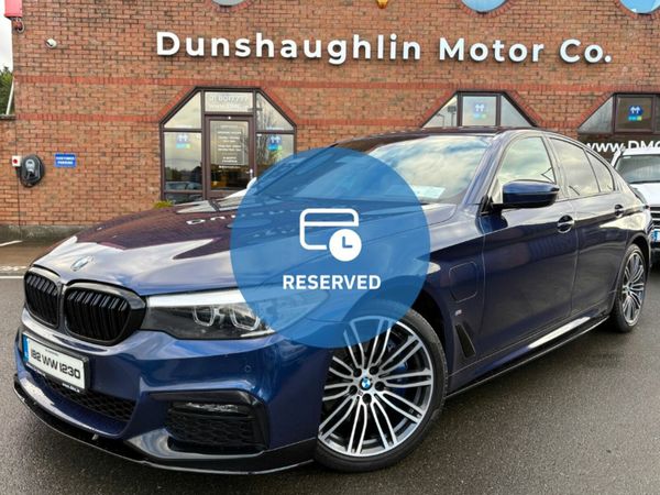 BMW 5-Series Saloon, Petrol Plug-in Hybrid, 2018, Blue