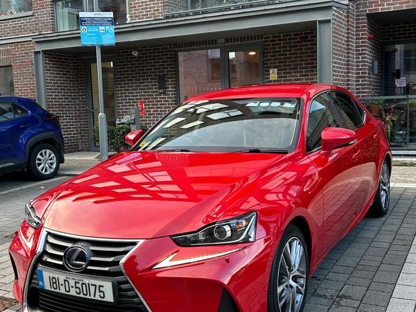 Lexus IS Saloon, Petrol Hybrid, 2018, Red