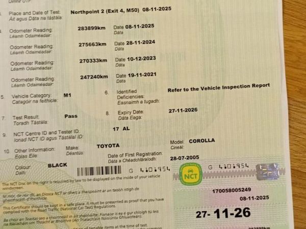 Toyota Corolla Saloon, Petrol, 2005, Black