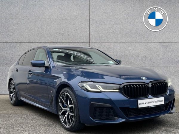 BMW 5-Series Saloon, Petrol Plug-in Hybrid, 2021, Blue