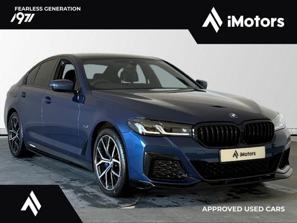 BMW 5-Series Saloon, Petrol Plug-in Hybrid, 2023, Blue