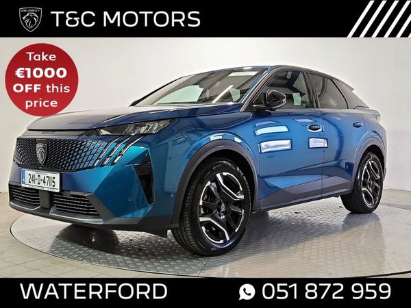 Peugeot 3008 SUV, Electric, 2024, Blue