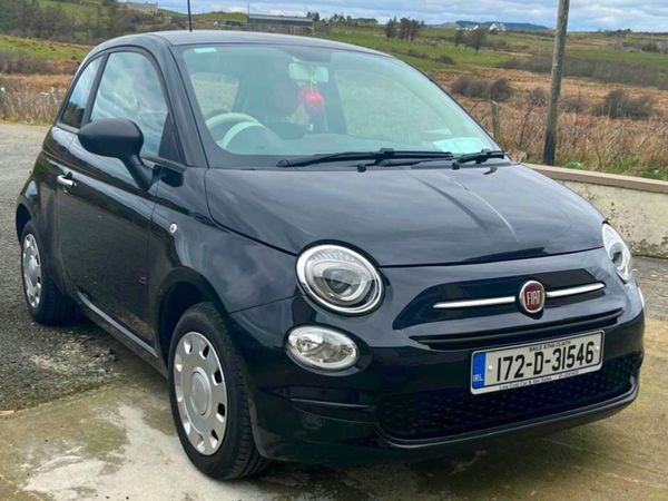 Fiat 500 Hatchback, Petrol, 2017, Black