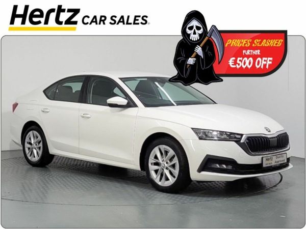 Skoda Octavia Saloon, Petrol Hybrid, 2024, White